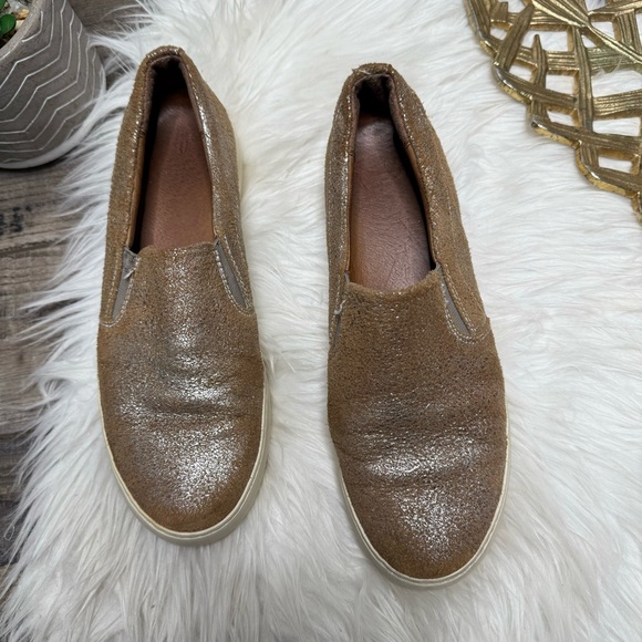 Frye Lena Metallic Silver Leather Sneakers - Picture 2 of 11